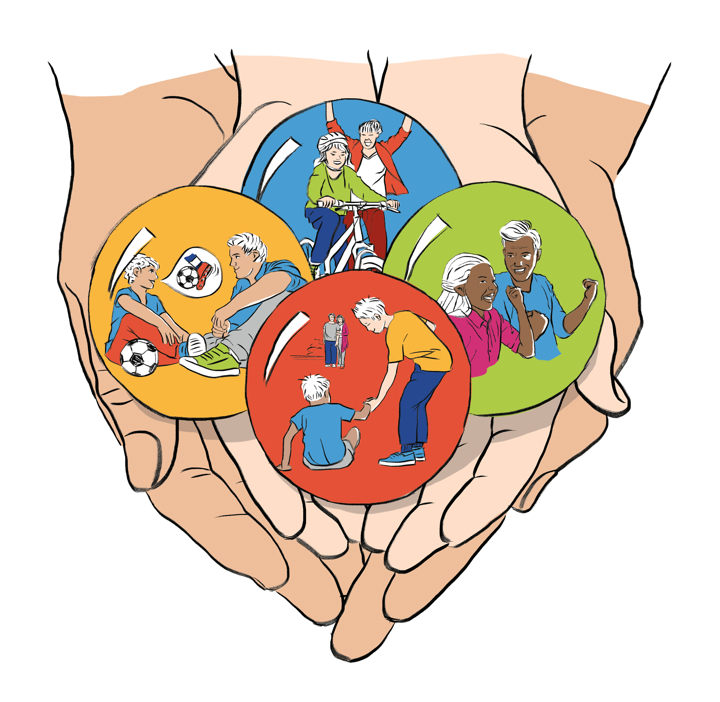 Bulle de mémoire dans une main