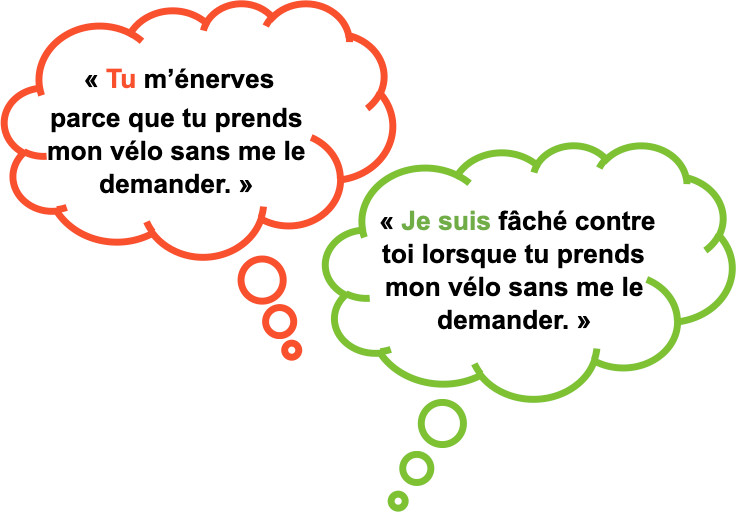 Tu m'énerves parce que tu prends mon vélo sans me le demander
